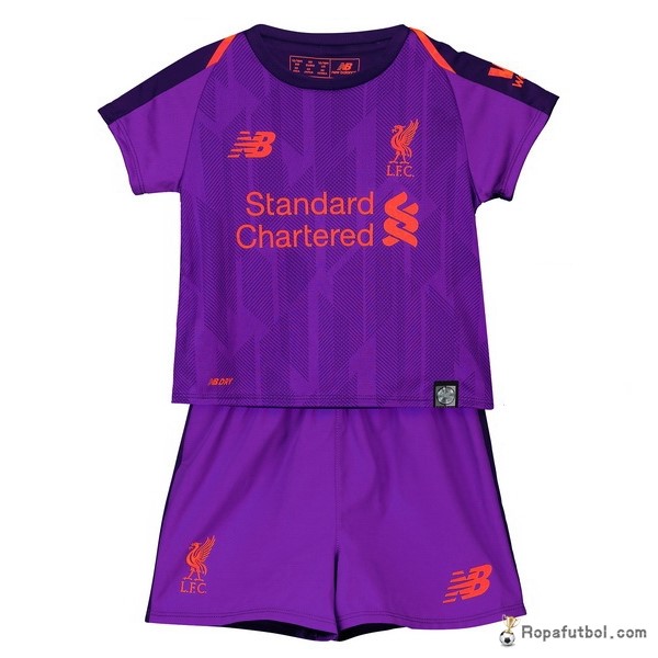 Camiseta Liverpool Replica Segunda Ropa Niños 2018/19 Purpura